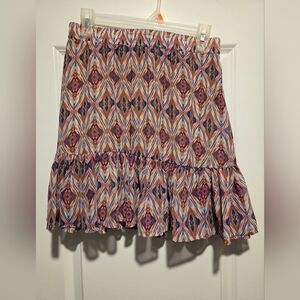 Banana Republic Colorful Diamond Pattern A-Line Skirt